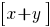 delim{[}{x+y}{]}