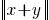 delim{vert}{x+y}{vert}